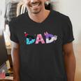 Disney Minnie Mouse And Daisy Duck Dad Father's Day Birthday Men's V-Neck T-Shirt