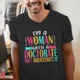 Doctorate Degree PhD Graduation PsyD Woman EdD Psychology Men's V-Neck T-Shirt