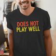 Does Not Play Well I Introvert Men's V-Neck T-Shirt