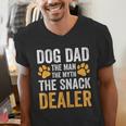 Dog Dad The Man The Myth The Snack Dealer Men's V-Neck T-Shirt