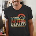 Dog Fathers Day Fur Dad The Man The Myth The Snack Dealer Men's V-Neck T-Shirt