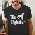The DogfatherShirt Boxer Dog Lover Shirt For Men Dad Men's V-Neck T-Shirt