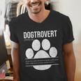 Dogtrovert Definition Introvert Dog Lover For Men Women Girls Kids Men's V-Neck T-Shirt
