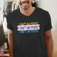 I Don't Like People Sarcastic Humanity Hater Introvert Men's V-Neck T-Shirt