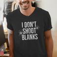 I Don't Shoot Blanks Dad Pregnancy Announcement T-Shirt Men's V-Neck T-Shirt