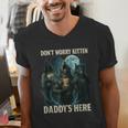 Don't Worry Kitten Daddy's Here Men's V-Neck T-Shirt