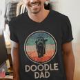 Doodle Dog Vintage Doodle Dad Small Men's V-Neck T-Shirt