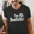 The Doodlefather Golden Doodle Dad Dog Goldendoodle Men's V-Neck T-Shirt The Doodlefather Golden Doodle Dad Dog Goldendoodle Men's V-Neck T-Shirt