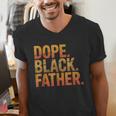 Dope Father African Pride Dad Papa Daddy Fathers Day Men's V-Neck T-Shirt