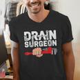Drain Surgeon Plumber Job Professional Dad Men Men's V-Neck T-Shirt Drain Surgeon Plumber Job Professional Dad Men Men's V-Neck T-Shirt