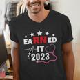 Earned It 2023 For Nurse Graduation Or RN LPN Class Of 2023 Men's V-Neck T-Shirt