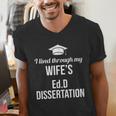 EDD Doctor Of Education EdD Wife Doctorate Graduation Men's V-Neck T-Shirt