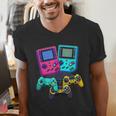 Eighties Console Controller Gaming Player Gadget Nostalgia Men's V-Neck T-Shirt