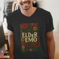 Elder Emo Floral Gothic Vintage Nostalgia Men's V-Neck T-Shirt Elder Emo Floral Gothic Vintage Nostalgia Men's V-Neck T-Shirt