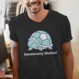 Emotionally Shelled Turtle Introvert Turtle Tee Men's V-Neck T-Shirt