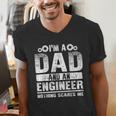 Engineer Dad Art For Men Father Day Engineering Lovers Men's V-Neck T-Shirt Engineer Dad Art For Men Father Day Engineering Lovers Men's V-Neck T-Shirt
