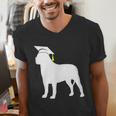 English Mastiff Graduation Dog Graduate Men's V-Neck T-Shirt