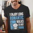 I Enjoy Long Romantic Walks To My Fridge Introvert Men's V-Neck T-Shirt