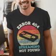 Error 404 Streaming Not Found Nostalgia VHS Retro Tape Men's V-Neck T-Shirt Error 404 Streaming Not Found Nostalgia VHS Retro Tape Men's V-Neck T-Shirt