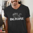 Ew People Cat Anti Social Introvert Men's V-Neck T-Shirt Ew People Cat Anti Social Introvert Men's V-Neck T-Shirt