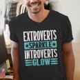 Extroverts Sparkle Introverts Glow Introvert Men's V-Neck T-Shirt Extroverts Sparkle Introverts Glow Introvert Men's V-Neck T-Shirt