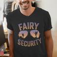 Fairy Security Birthday Family Halloween Costume Dad Mom Men's V-Neck T-Shirt