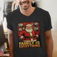 Family Christmas Retro Santa Holiday Nostalgia Vibes Men's V-Neck T-Shirt