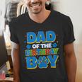 Family Matching Party Shirt Dad Of The Birthday Boy Men's V-Neck T-Shirt