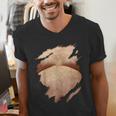 Fat Hairy Guy Big Stomach & Man Boobs Fat Dad BOD Men's V-Neck T-Shirt