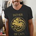 Father Of Cats Shirt Cat Dad Cat Daddy Men's V-Neck T-Shirt