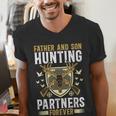 Father And Son Hunting Partners Dad And Son Hunting Buddies Men's V-Neck T-Shirt