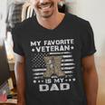 Father Veterans Day My Favorite Veteran Is My Dad For Kids Men's V-Neck T-Shirt