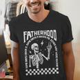Fatherhood Dad Tour Some Days I Rock It Happy Father's Day Men's V-Neck T-Shirt Fatherhood Dad Tour Some Days I Rock It Happy Father's Day Men's V-Neck T-Shirt