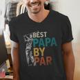 Fathers Day Golfer Dad Golfing Best Papa By Par Golf Men's V-Neck T-Shirt Fathers Day Golfer Dad Golfing Best Papa By Par Golf Men's V-Neck T-Shirt