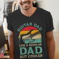 Fathers Day Guitar Dad For Guitarist Music Lover Dad Men's V-Neck T-Shirt