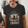 Father’s Day Please Be Patient With Me I'm From The 1900s Men's V-Neck T-Shirt