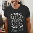 Fathers Day Proud Dad Of A United States Anchor Sailor Men's V-Neck T-Shirt Fathers Day Proud Dad Of A United States Anchor Sailor Men's V-Neck T-Shirt