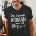 My Favorite Airman Calls Me Nana US Air Force Graduation Men's V-Neck T-Shirt