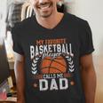 My Favorite Basketball Player Calls Me Dad Basketball Men's V-Neck T-Shirt My Favorite Basketball Player Calls Me Dad Basketball Men's V-Neck T-Shirt