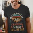 My Favorite Camping Buddies Call Me Dad Father Sayings Men's V-Neck T-Shirt My Favorite Camping Buddies Call Me Dad Father Sayings Men's V-Neck T-Shirt