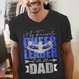 My Favorite Cheerleader Calls Me Dad Cheer Dad Fathers Day Men's V-Neck T-Shirt