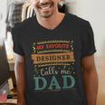 My Favorite Er Calls Me Dad Er Dad Men's V-Neck T-Shirt