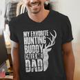 My Favorite Hunting Buddy Calls Me Dad Deer Animal Hunter Men's V-Neck T-Shirt