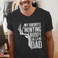 My Favorite Hunting Buddy Calls Me Dad Shirt Men Deer Hunter Men's V-Neck T-Shirt