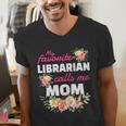 My Favorite Librarian Calls Me Mom Graduation Men's V-Neck T-Shirt