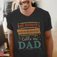 My Favorite Neuroscientist Calls Me Dad Neuroscientist Dad Men's V-Neck T-Shirt