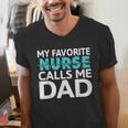 My Favorite Nurse Calls Me Dad Daughter Hospital Nursing Men's V-Neck T-Shirt