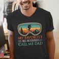 My Favorite Ski Buddies Call Me Dad Ski Dad Men's V-Neck T-Shirt