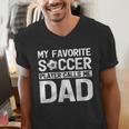 My Favorite Soccer Player Calls Me Dad Fathers Day Men's V-Neck T-Shirt My Favorite Soccer Player Calls Me Dad Fathers Day Men's V-Neck T-Shirt