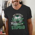 My Favorite Soccer Player Calls Me Stepdad Father's Day Men Men's V-Neck T-Shirt My Favorite Soccer Player Calls Me Stepdad Father's Day Men Men's V-Neck T-Shirt